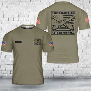 Custom Name US Army Field Artillery Insignia Flag Shirt 3D shirt full size S-5XL - Picture 1 of 2