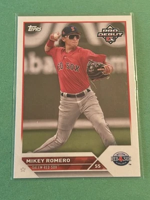 Mikey Romero 2023 Topps Pro Debut Base Set #PD-45 Boston Red Sox - Image 1 of 2