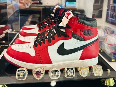 TOTALMENTE NUEVO Trophy Room Nike Air Jordan 1 High OG Chicago Para hombres Talla 10 Foto 1 de 4