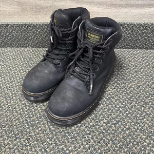 Dr. Doc Martens Botas Mujer 8 Hombres 7 Negro Industrial Puntera de Acero Zapato de Trabajo Airwair - Imagen 1 de 19