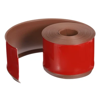 Moulure Murale, 5 m x 10 cm PVC Moulure Autoadhésive, Marron - Photo 1/4