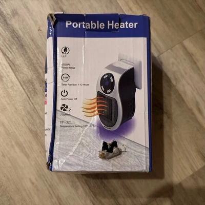 Plug-in Portable Heater-Plugs in to wall 500W Auto Power Off 1-12hrs. - Image 1 of 4
