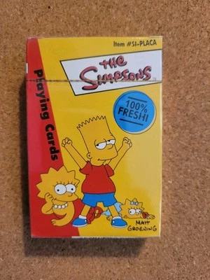 THE SIMPSONS PLAYING CARDS DECK 2000 SEALED HOMER BART LISA MARGE MAGGIE KRUSTY - Image 1 of 4