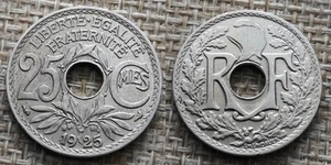 Coin France - 1925 - 25 centimes Lindauer non souligné (C952) - Picture 1 of 3