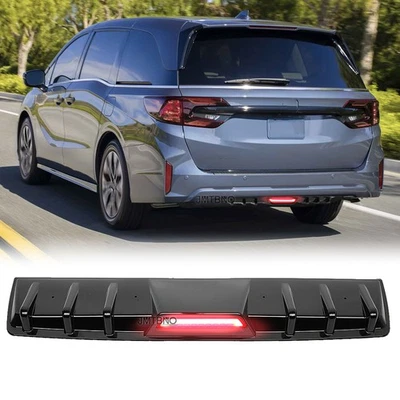 For Honda Odyssey Glossy Rear Bumper Diffuser Splitter Lip w/ LED Brake Light - Imagen 1 de 4