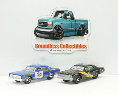 MATCHBOX LOOSE 1978 DODGE MOACO POLICE CARS BLACK STATE POLICE BLUE SHERIFF - Image 1 of 3