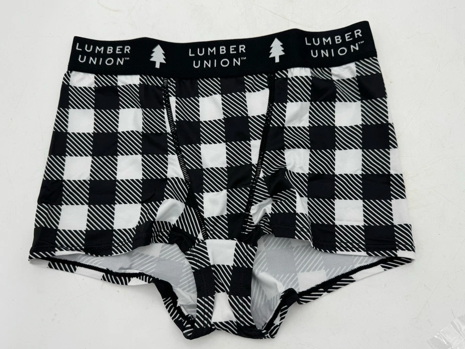 Черно-белые женские шорты-бойшорты в клетку с принтом Buffalo — НОВЫЕ — LumberUnion - Изображение 1 из 4