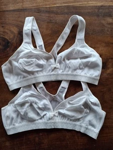 2xPetite Fleur Funktioneller Sport Soft-BH 90 B Weiß,neu - Bild 1 von 6