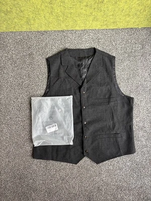 Classic Tweed Vest Waistcoat Tuxedo Wedding Prom Suit XXL Herringbone Retro wool - Image 1 of 4
