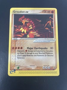 Groudon EX Promo 002 Pokemon Trading Card Lettore E - Foto 1 di 2
