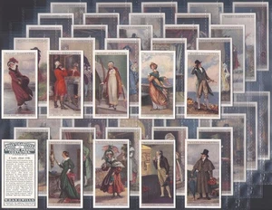 WILLS-FULL SET- ENGLISH PERIOD COSTUMES 1929 (50 CARDS) EXCELLENT - Picture 1 of 4