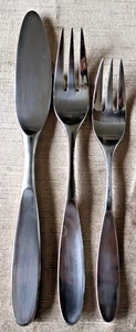 SET 3 Towle Lauffer MAGNUM 18/8 Stainless JAPAN Silverware Fork Knife Salad - Picture 1 of 6