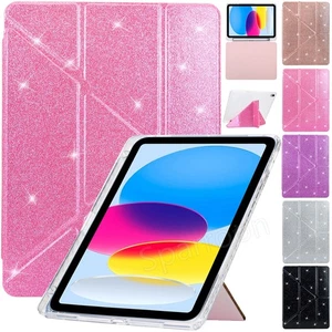 Glitter Slim Case for iPad (A16) 11th/10th Gen 5/6/7/8/9th Pro M4 Stand Cover - Picture 1 of 60
