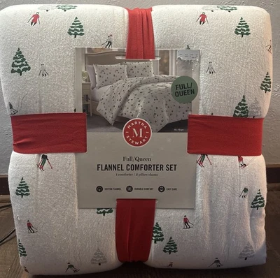 Martha Stewart FULL/QUEEN Winter Ski Village Flannel Comforter Set 100% Cotton - Image 1 of 4