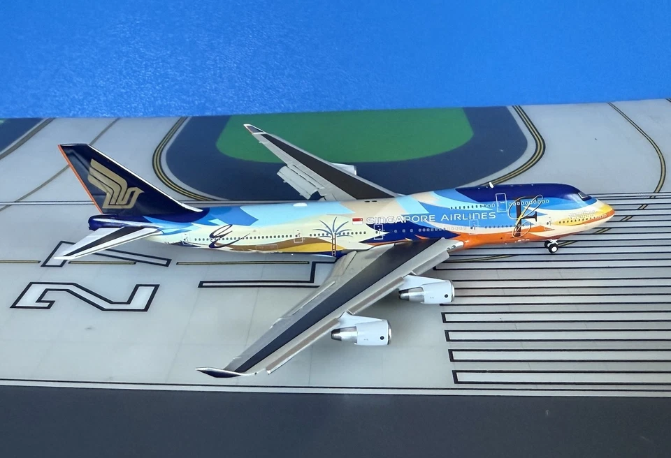 Singapore Airlines 747-400 9V-SPK Tropical Flaps Down 1:400 Diecast JC Wings Foto 1 de 1