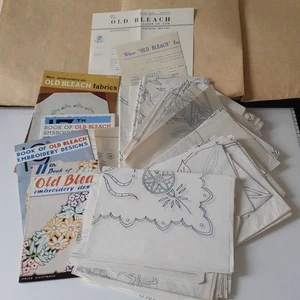 Vintage Embroidery Transfer Bundle Old Bleach with Catalogues  x 54 sheets - Picture 1 of 24