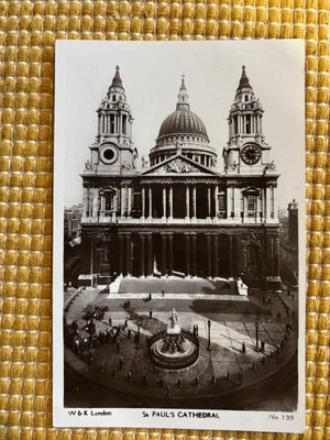 St Paul’s Cathedral London W&K Antique Real Photo Postcard P702 - Image 1 of 2