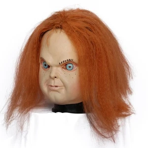 Cosplay Good Guys Chucky Mask With Hair Scary Hallowee Masquerade Props Latex - Picture 1 of 12