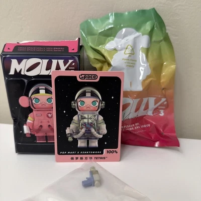 POP MART 100% Mega Space Molly Serie 3 Figura Confirmada Muñeca Juguete - Tetris Foto 1 de 4
