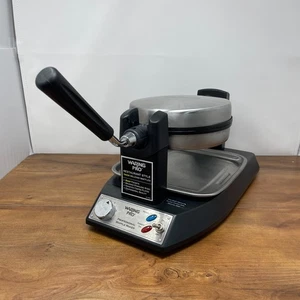 Waring Pro Belgian Waffle Maker Stainless Restaurant Style w Tray WWM200SA Works - Picture 1 of 15
