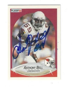 Signed Autographed ANTHONY BELL Phoenix Cardinals 1990 Fleer Card #331 COA - Picture 1 of 1
