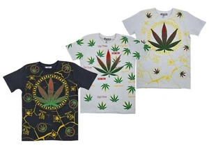 Camisetas estilo hierba cannabis hoja de ganja Time Is Money de diseñador urbano para hombre - Imagen 1 de 7