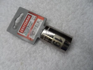 Craftsman 1/2" Drive Metric MM Socket, 19mm NIP laser 12pt USA - PN 34663 - Picture 1 of 4