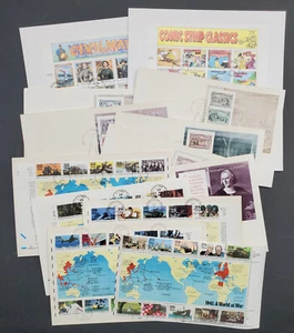 US 1990's First Day Cancelled Sheets, WWII, Civil War, Comics, Columbus S/S - Picture 1 of 6
