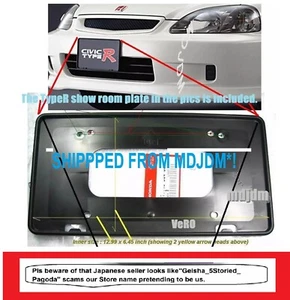 Oem HONDA License Plate Holder CIVIC DC2 PRELUDE FIT EF EG ACCORD CRZ Genuine - Imagen 1 de 5