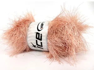 LOT OF 4 Ice LONG EYELASH 100 GRAM Yarn #82504 POWDER PINK Soft & Luxurious - Picture 1 of 4