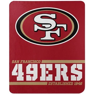 San Francisco 49ers lizenzierte Vlies Wurfdecke Fußball Southpaw 50 Zoll x 60 Zoll - Bild 1 von 1