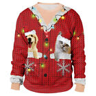 Women Men Christmas Ugly Winter Sweater Xmas Jumper Pullover Print T-Shirt Tops