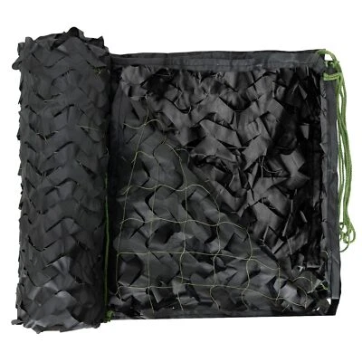 LOOGU Black Camo Netting, 150D Camouflage Net for Sunshade, Camping, Military, Hunt...