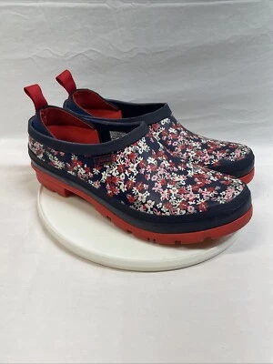 Joules Pop On Tobillo Lluvia Barro Zapatos Botas Flor Talla 9 Sin Cordones Foto 1 de 4