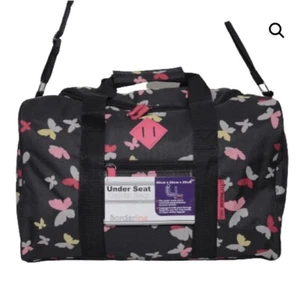 Borderline Under Seat Cabin Travel Shoulder Holdall Bag – Black Butterfly - Picture 1 of 3