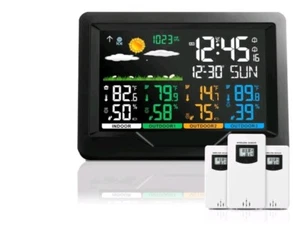 KALEVOL Weather Stations Wireless Indoor Outdoor Thermometers, Color Display ... - Picture 1 of 6