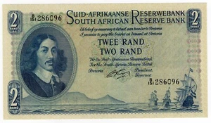 SOUTH AFRICA P-104 2 Pounds 20 Feb 1959 AUNC Nice Vintage Note - Picture 1 of 6