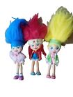 Trollz It's A Hair Thing Dolls w/ Yellow, Red, And Blue Hair 6 In' 2005