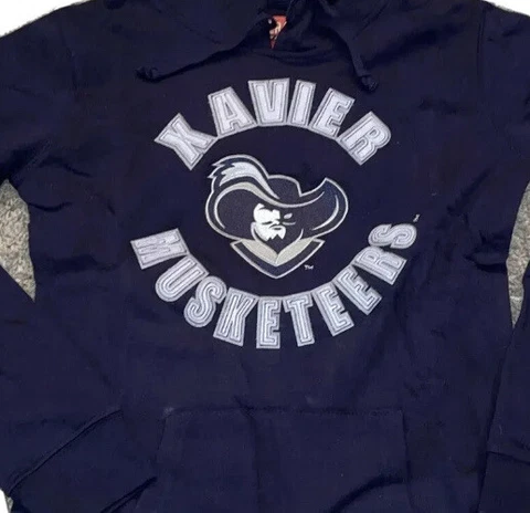 New Xavier Musketeers Pullover Sweatshirt Hoodie Ladies Woman Small Cincinnati X Cover