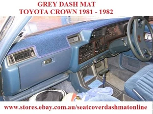 BLACK DASH MAT, DASHMAT, DASHBOARD COVER FIT TOYOTA CROWN 1981 - 1982, - Picture 1 of 3
