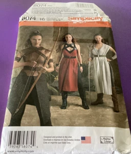 Simplicity 8074 Costume Pattern 6-14 Warrior Archer Princess Rey - Picture 1 of 2