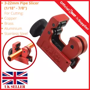 Sharp-Tec Plumbers Copper Brass Pipe Cutter 3 22mm Metal Plastic Mini Tube Slice - Picture 1 of 7