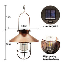 Solar Lantern Hanging Light LED Outdoor Waterproof Yard Patio Garden Decor Lamp