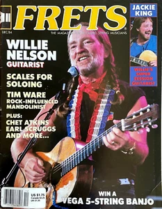 Frets Magazine December 1984 Willie Nelson Jackie King Chet Atkins Earl Scruggs - Picture 1 of 1