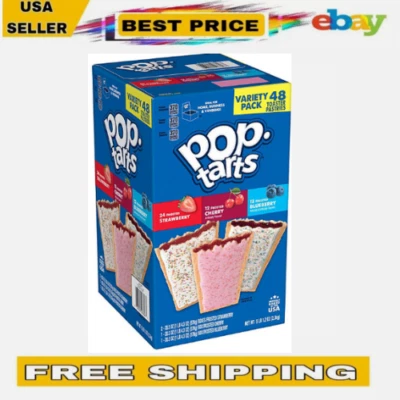 Pop Tarts Frosted Variety Pack 48ct Breakfast Pastries Assorted Flavors - Imagem 1 de 4