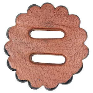 "Silla de montar Hilason ranurada cuero festoneado roseta tack bronceado 1-3/4" - Imagen 1 de 2