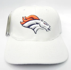 DENVER BRONCOS NFL BLANCO PUMA ATA VINTAGE AJUSTABLE CORREA GORRA SOMBRERO ¡NUEVO CON ETIQUETAS! RARO - Imagen 1 de 8