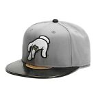 Grey/black Embroidered Dj Spinning Record Baseball Cap Hip-hop Snapback Hat    D