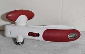 Zyliss Lock N Lift Can Opener Manual Locking Mechanism RED White CLEAN EUC! - Picture 1 of 6