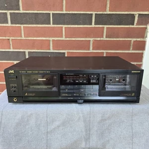 Vintage JVC TD-W444 Stereo Double Cassette Deck Player Made In Japan - Tested - Picture 1 of 7